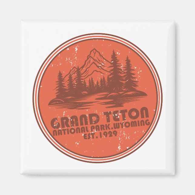 Grand Teton mountains National Park Wyoming Magnet (Framsidan)
