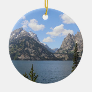 Grand Teton Mountains och Jenny Sjö Julgransprydnad Keramik