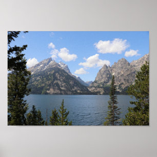 Grand Teton Mountains och Jenny Sjö Poster
