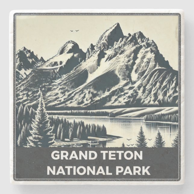 Grand Teton Nation Park Stenunderlägg (Framsidan)