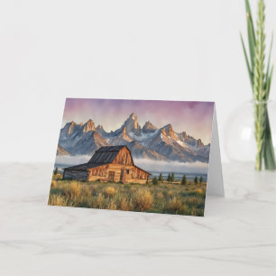 Grand Teton National Park Akvarell Pappersvaror Kort