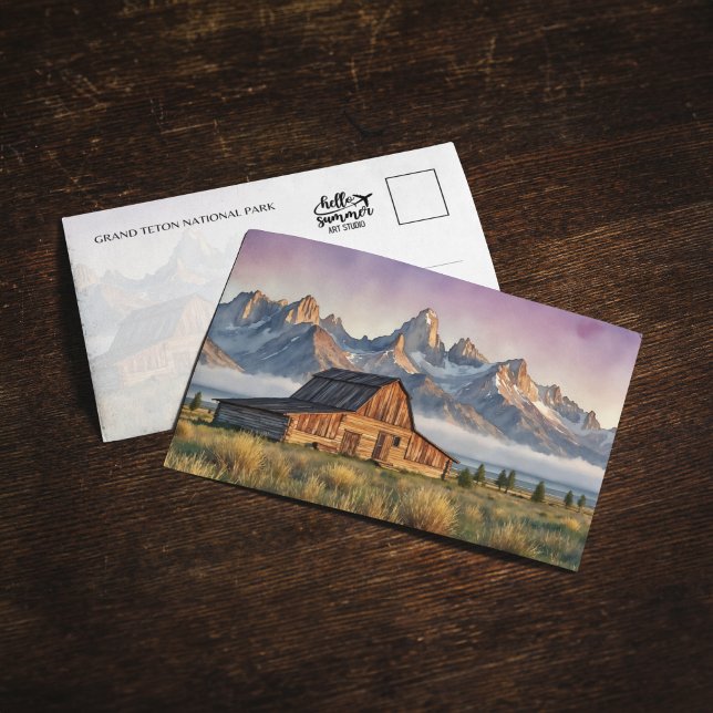 Grand Teton National Park Akvarell vykort (Skapare uppladdad)