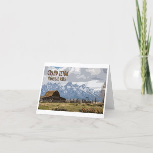 Grand Teton National Park-anteckningskort Tack Kort