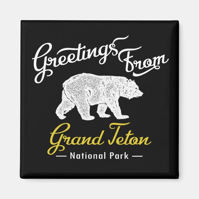 Grand Teton National Park Bear Magnet (Framsidan)