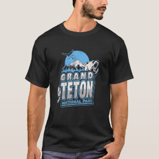 Grand Teton National Park Berg Björn Skog Tre T Shirt