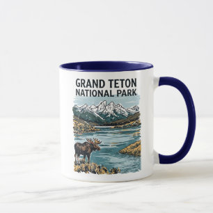 Grand Teton National Park Bergslandskap Mugg