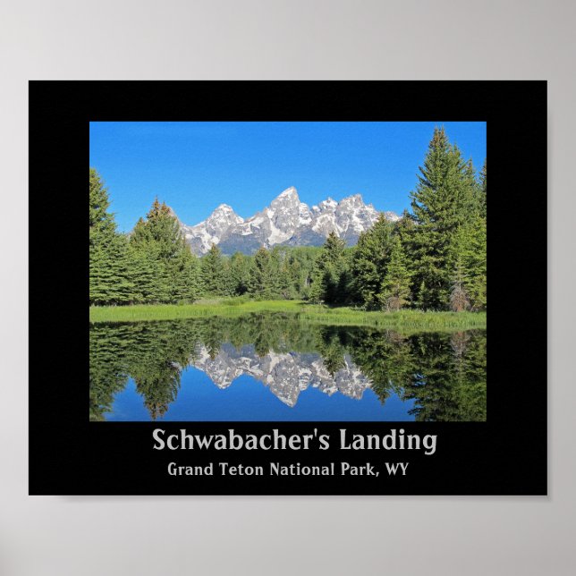 Grand Teton National Park Design Landscape Poster (Framsidan)