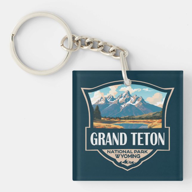 Grand Teton National Park Illustration Retro (Framsidan)