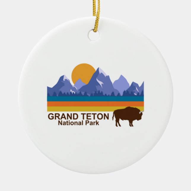 GRAND TETON NATIONAL PARK JULGRANSPRYDNAD KERAMIK (Framsidan)