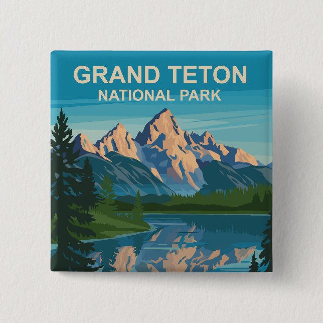 Grand Teton National Park Landcape Travel Art Knapp (Framsida)