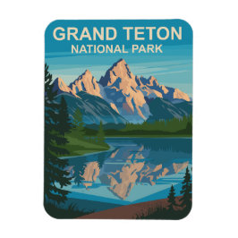 Grand Teton National Park Landcape Travel Art Magnet