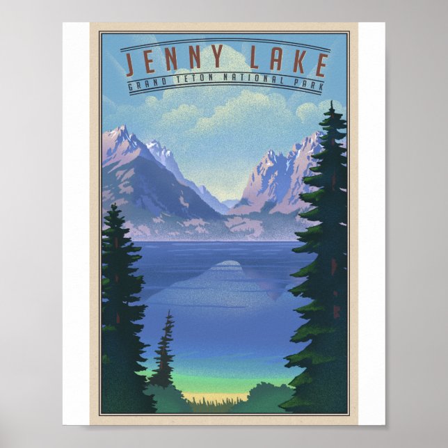 Grand Teton National Park Litho Artwork Poster (Framsidan)