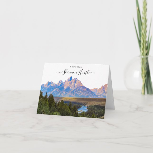 Grand Teton National Park Personlig Note Card Tack Kort (Framsida)