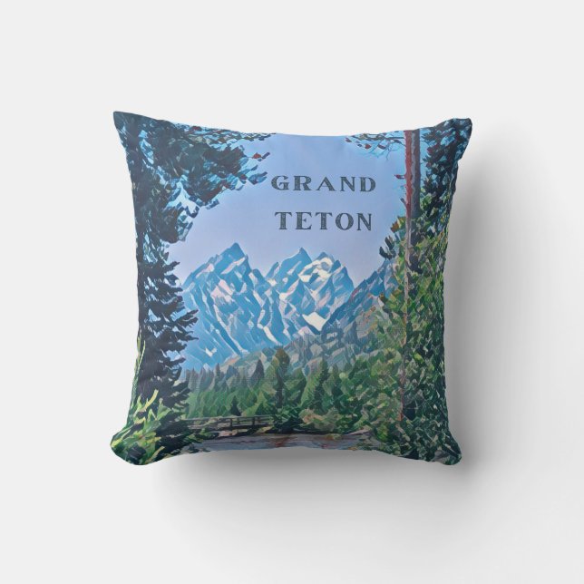 Grand Teton National Park Pillow Kudde (Framsida)