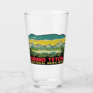 Grand Teton National Park - Pint Glass Glaskopp
