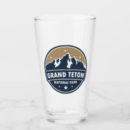 Grand Teton National Park Round Emblem Glaskopp