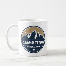 Grand Teton National Park Round Emblem Kaffemugg