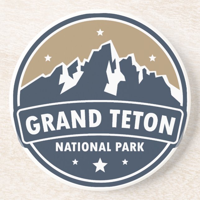 Grand Teton National Park Round Emblem Underlägg (Framsidan)