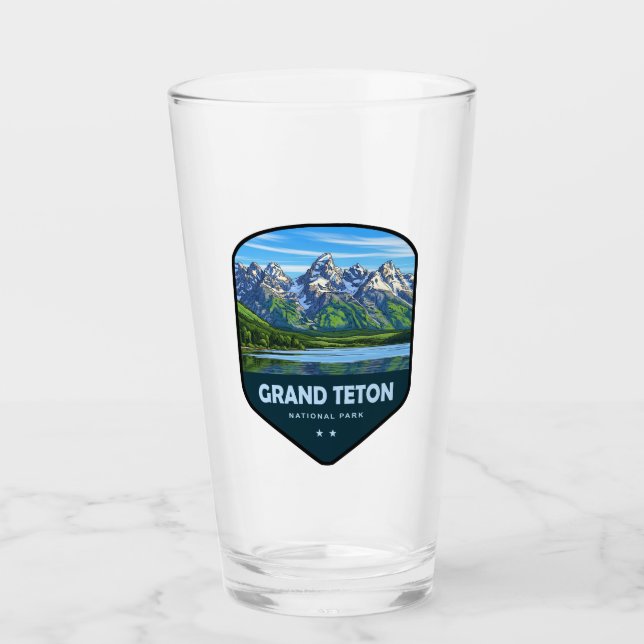Grand Teton National Park Shield Glaskopp (Framsida)