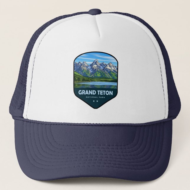 Grand Teton National Park-sköld Keps (Framsida)
