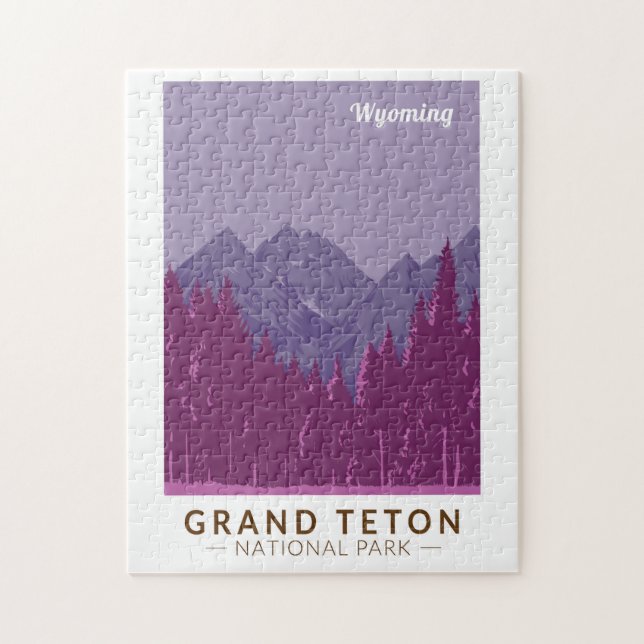 Grand Teton National Park Teton Range Travel Art Pussel (Vertikal)