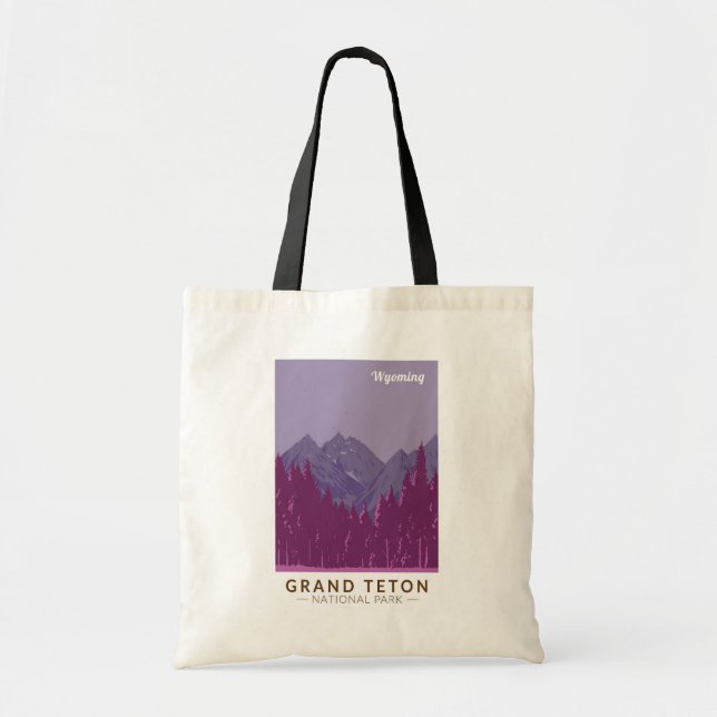 Grand Teton National Park Teton Range Travel Art Tygkasse (Framsidan)
