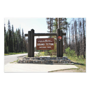 Grand Teton National Park, US National Park, Sign Fototryck