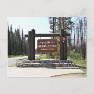 Grand Teton National Park, US National Park, Sign Vykort