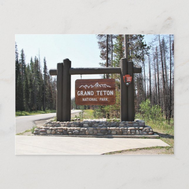 Grand Teton National Park, US National Park, Sign Vykort (Framsida)