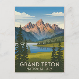 Grand Teton National Park Vintage Vykort