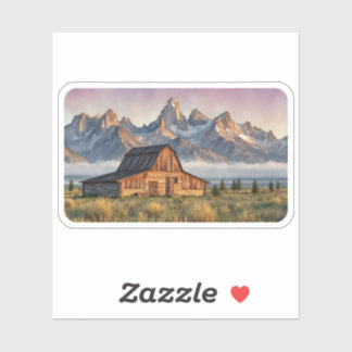 Grand Teton National Park Watercolor Sticker Klistermärken