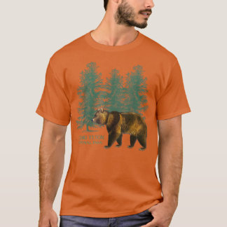 Grand Teton National Park Wyoming Bear Trees Retro T Shirt