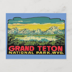 Grand Teton National Park, Wyoming Postcard Vykort
