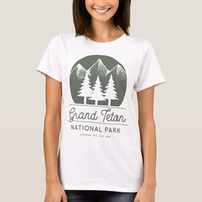 Grand Teton National Park - Wyoming T Shirt (Framsida)