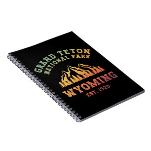 Grand Teton National Park Wyoming USA Gradient Anteckningsbok