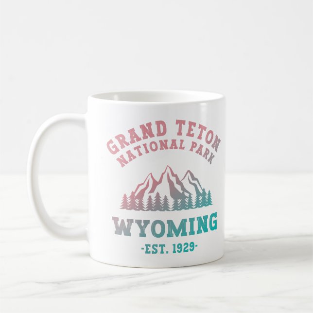 Grand Teton National Park Wyoming USA Gradient Kaffemugg (Vänster)