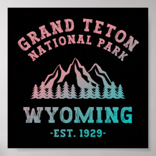 Grand Teton National Park Wyoming USA Gradient Poster
