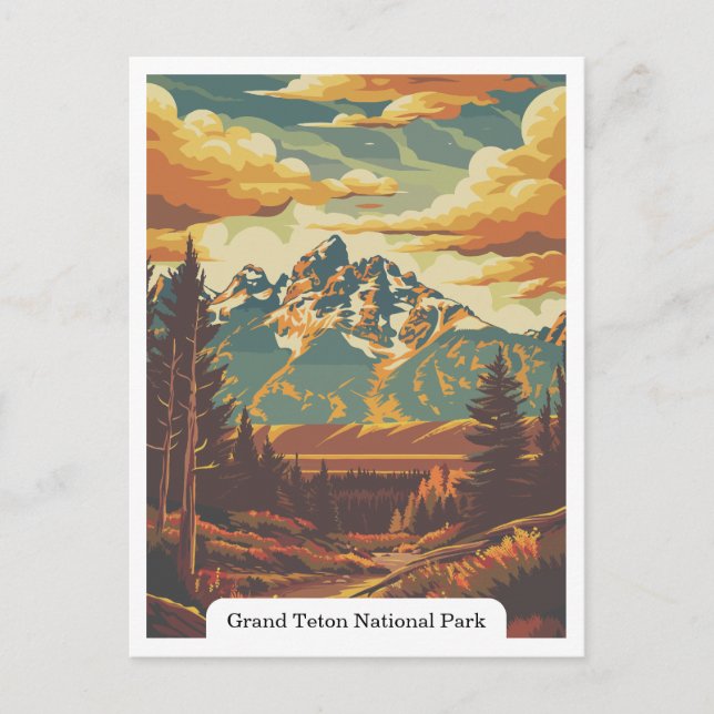 Grand Teton National Park, Wyoming USA Vykort (Framsida)