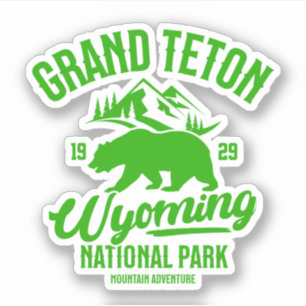 Grand Teton National Park Wyoming Utomhus Natur Klistermärken