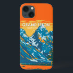 Grand Teton National Park Wyoming Vintage<br><div class="desc">Stor Teton-vektorteckningsdesign. Parken omfattar de största topparna i Teton-området och de flesta av de norra delarna av dalen som går under namnet Jackson Hål.</div>