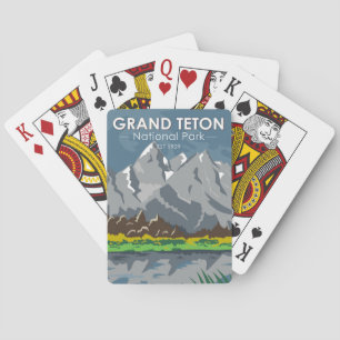 Grand Teton National Park Wyoming Vintage Casinokort