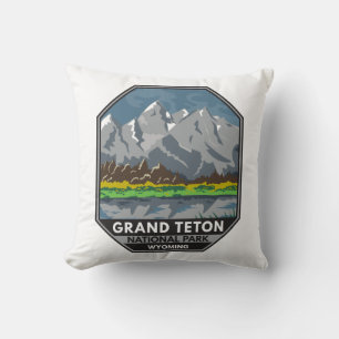 Grand Teton National Park Wyoming Vintage Kudde