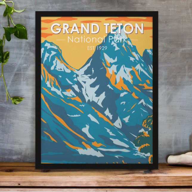 Grand Teton National Park Wyoming Vintage Poster (Skapare uppladdad)