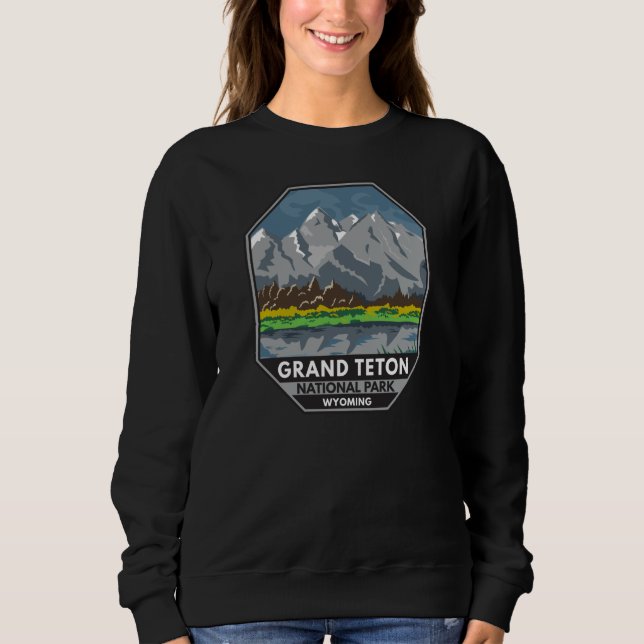 Grand Teton National Park Wyoming Vintage T Shirt (Framsida)