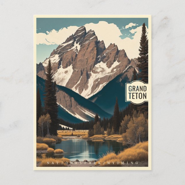 Grand Teton National Vykort (Framsida)