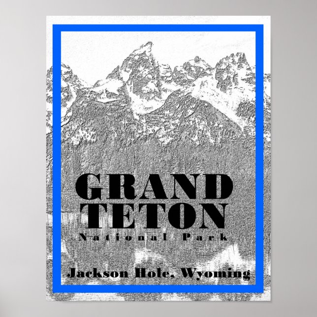 Grand Teton nationalpark - 11 x 14 Poster (Framsidan)