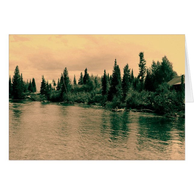 Grand Teton nationalpark. Fantastiskt liggande Hälsningskort (Framsidan Horizontal)