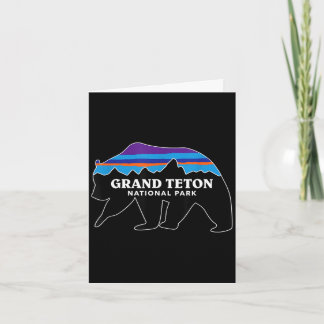 Grand teton nationalpark grizzlybjörn minimalistis kort