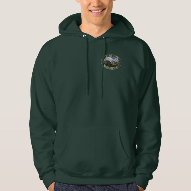Grand Teton nationalpark i Wyoming Hoodie (Framsida)