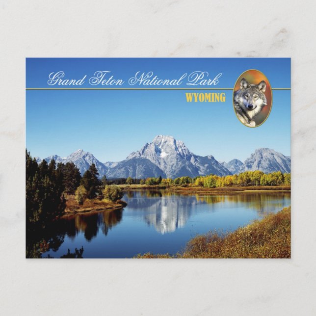 Grand Teton nationalpark i Wyoming Vykort (Framsida)